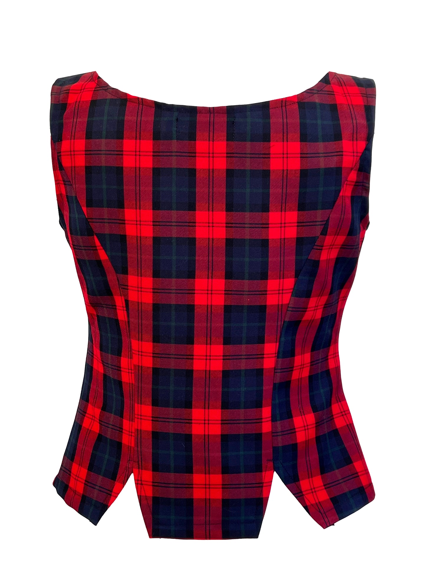 GILET TARTÁN ROJO