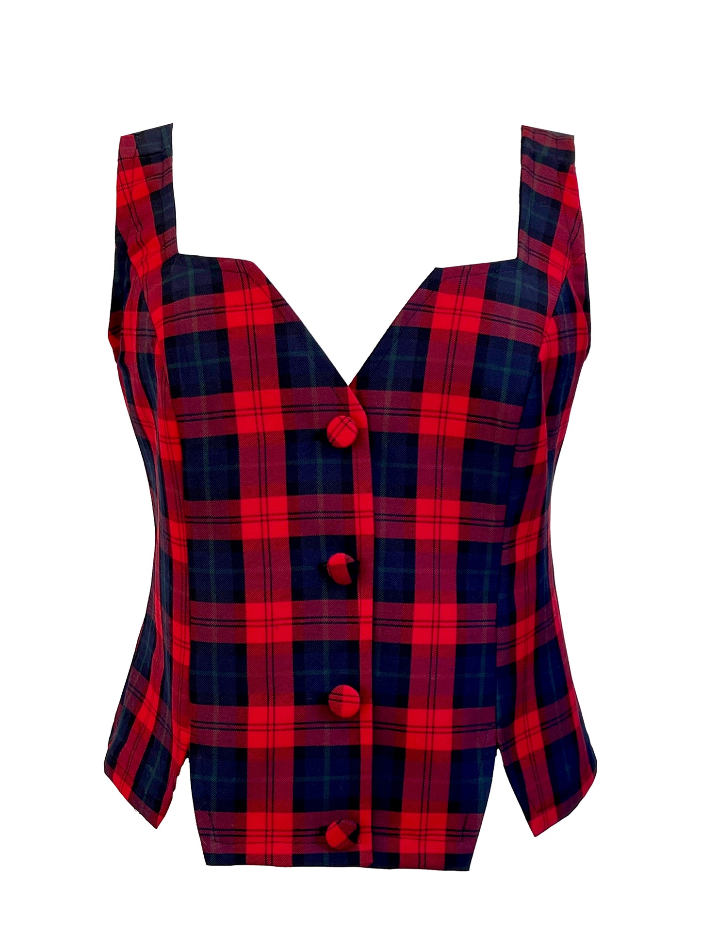 GILET TARTÁN ROJO
